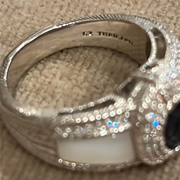 Judith Ripka Blue Topaz & Mother-of-Pearl Pineapple-Cut Ring Size NWOT - Picture 7 of 12